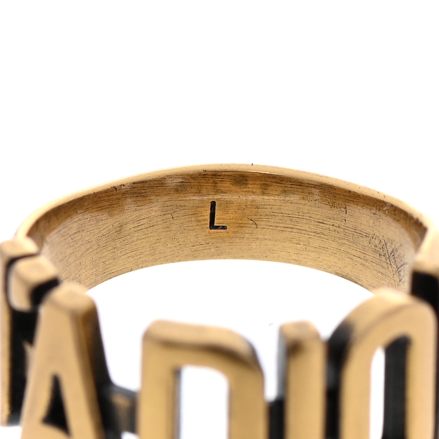 Christian Dior Metal J'Adior Crystal Heart Charm Ring L Gold 4 of 4