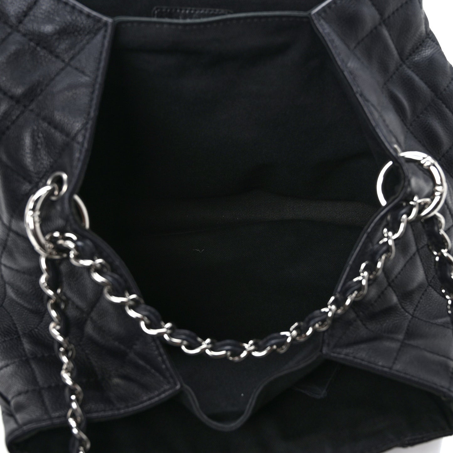 Caviar Quilted Timeless Accordion Flap Black