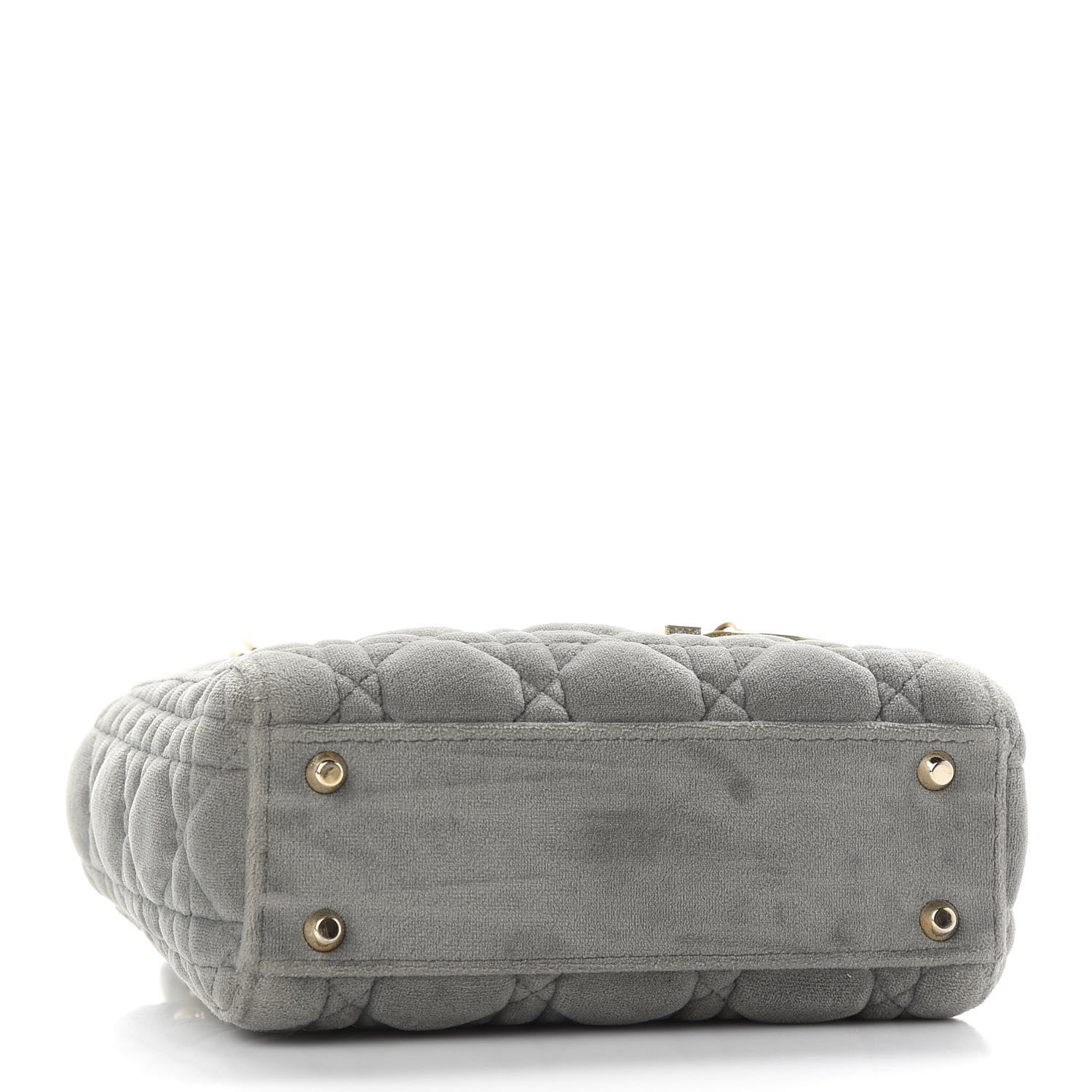 Christian Dior Velvet Mini Lady Dior Gray 4 of 12