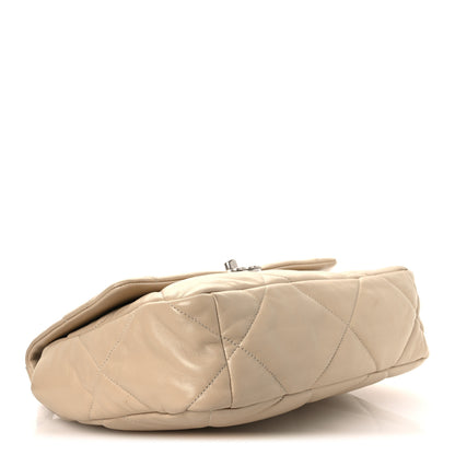 Chanel Lambskin Quilted Large Chanel 19 Flap Beige 3 of 13