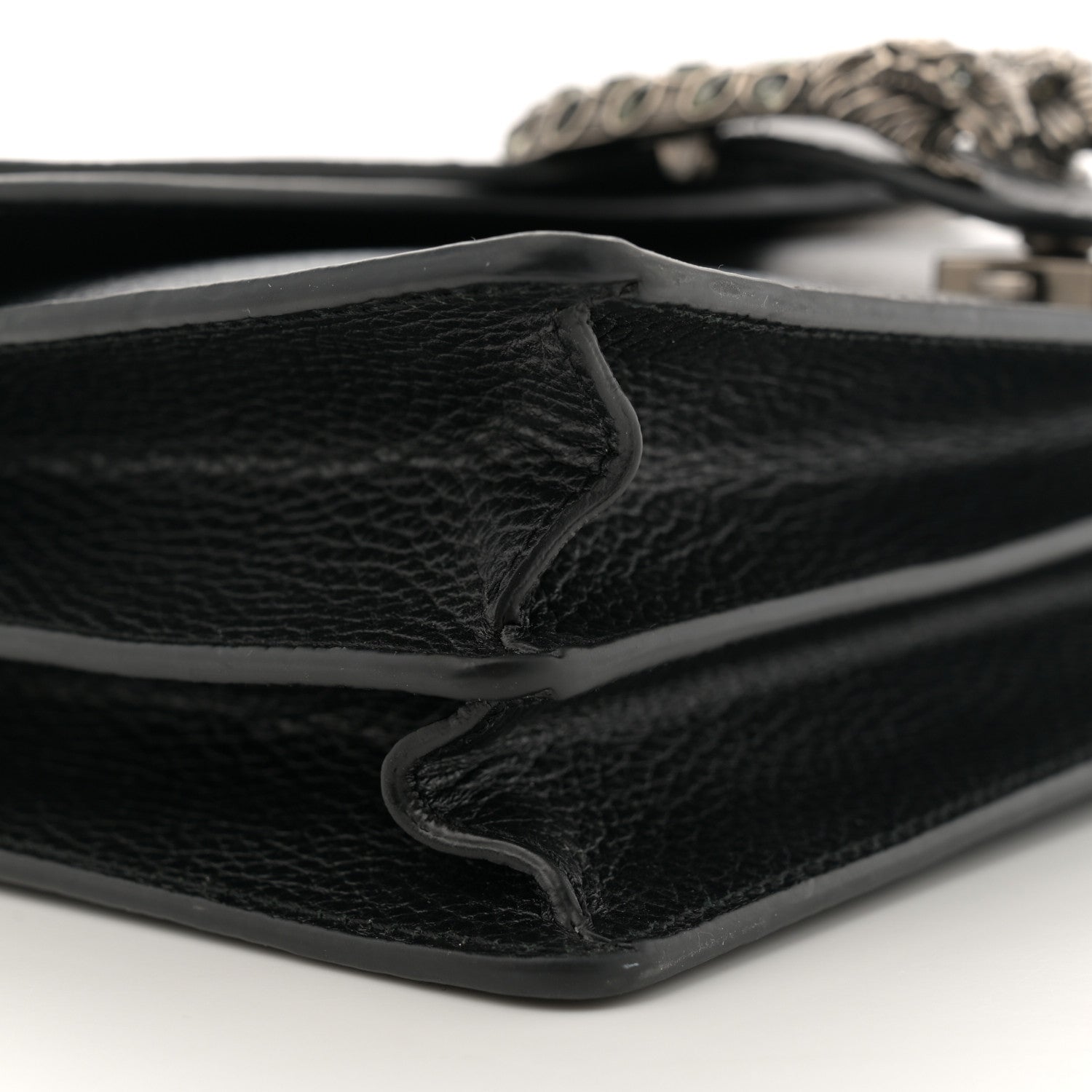 Gucci Pebbled Calfskin Small Dionysus Shoulder Bag Black 10 of 11