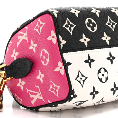 Louis Vuitton Empreinte Monogram Spring in the City Speedy Bandouliere 20 Black White Pink 8 of 9