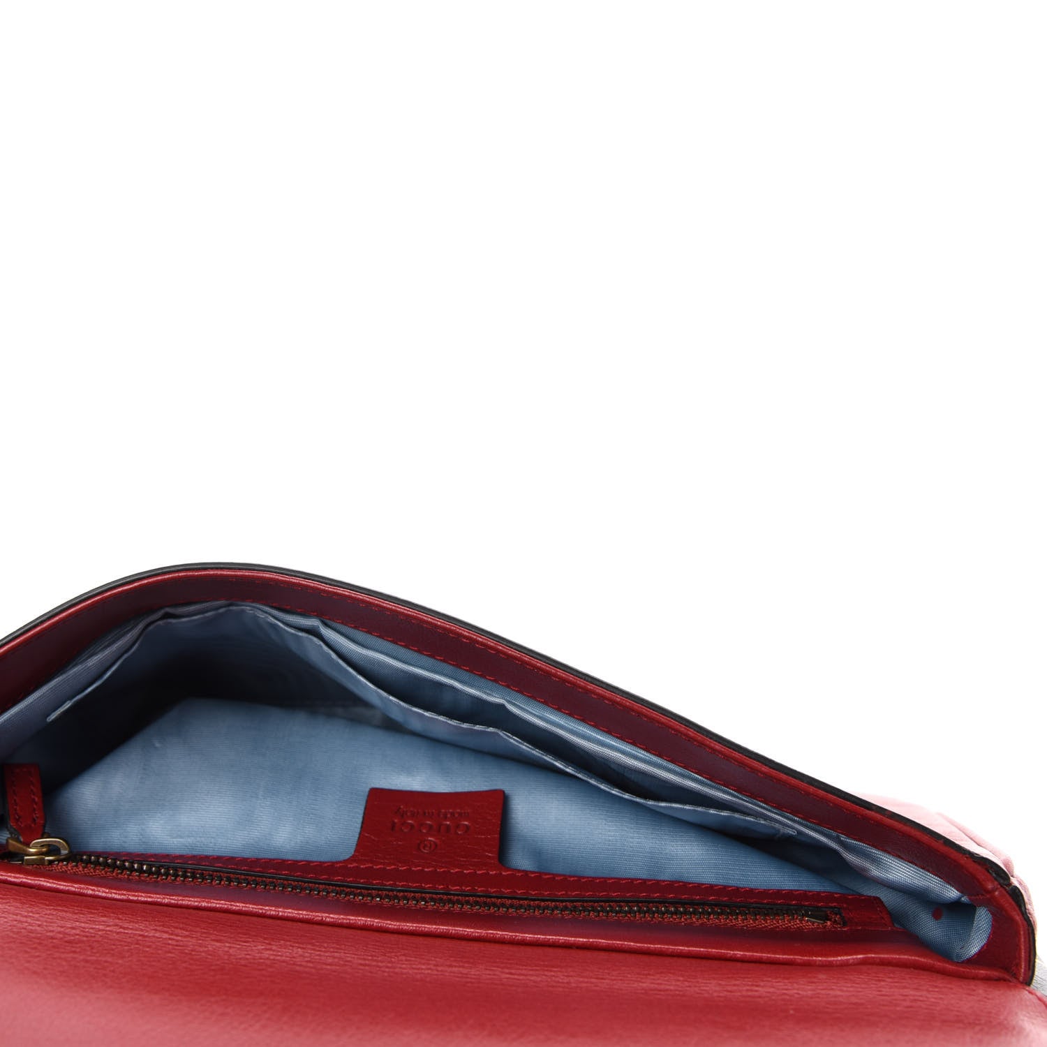 Gucci Calfskin Diagonal GG Medium Thiara Double Envelope Shoulder Bag Black Red 5 of 11