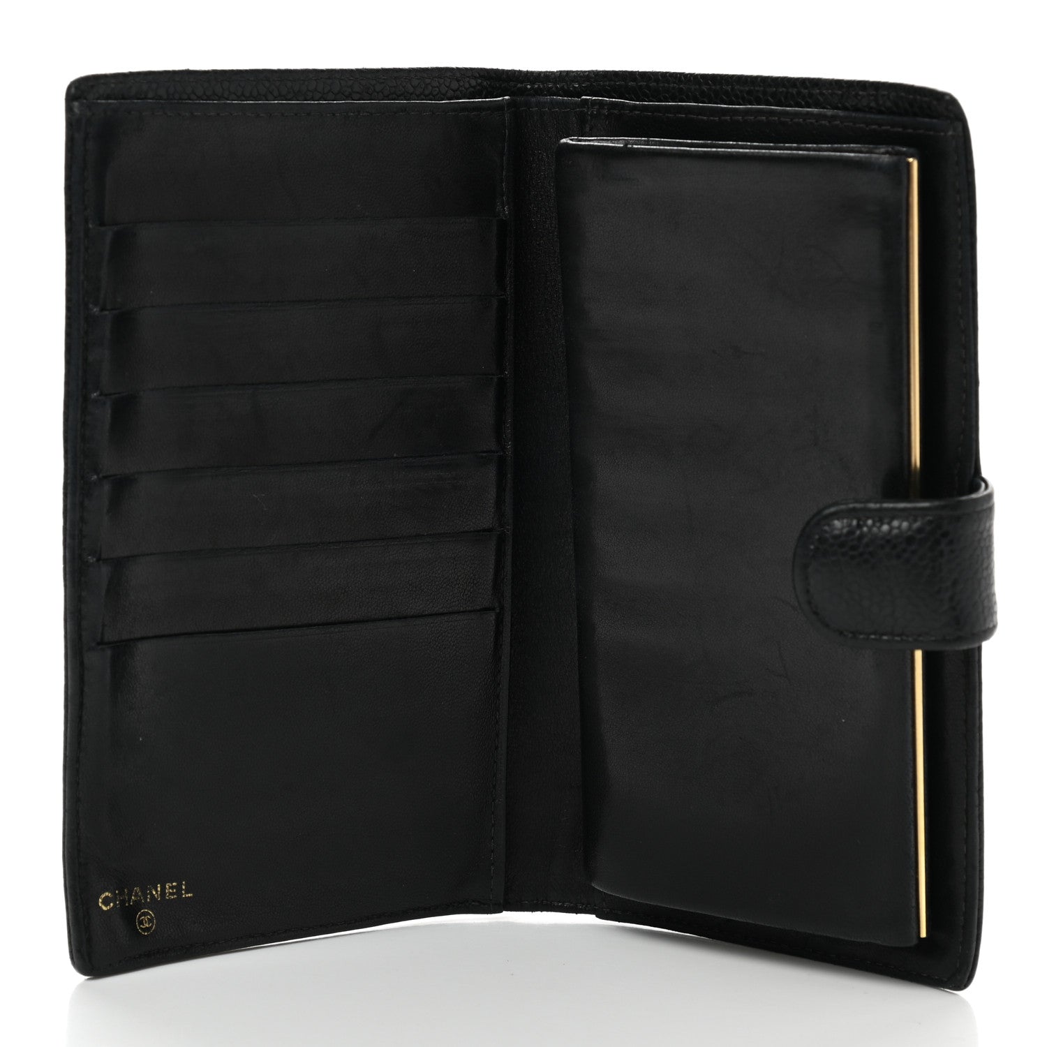 Chanel Caviar Timeless CC French Wallet Black 7 of 13