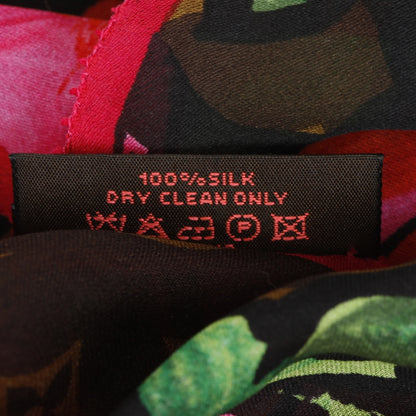 Louis Vuitton Silk Monogram Roses Scarf Marron 7 of 9