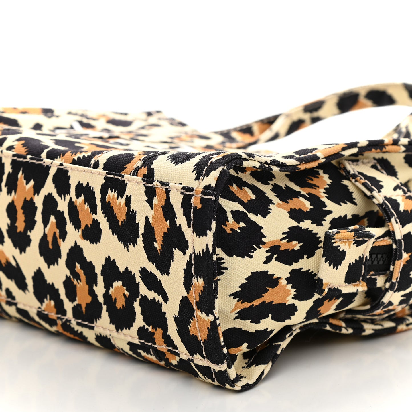 Cotton Canvas Leopard Print Mini The Traveler Tote Bag