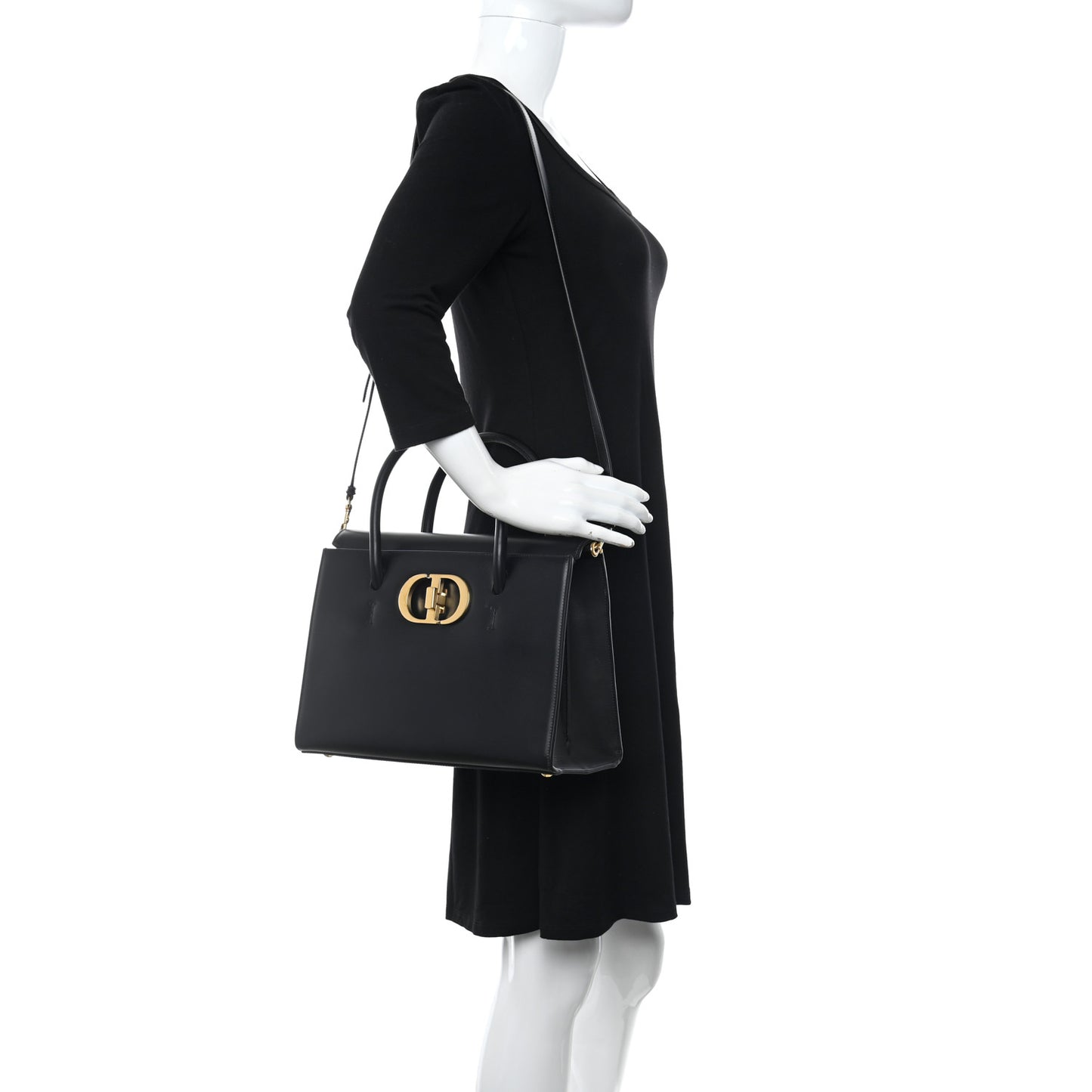 Box Calfskin Medium St. Honore Tote Black