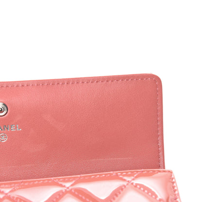 Chanel Patent Quilted Brilliant Large Flap Wallet Pink 10 of 10