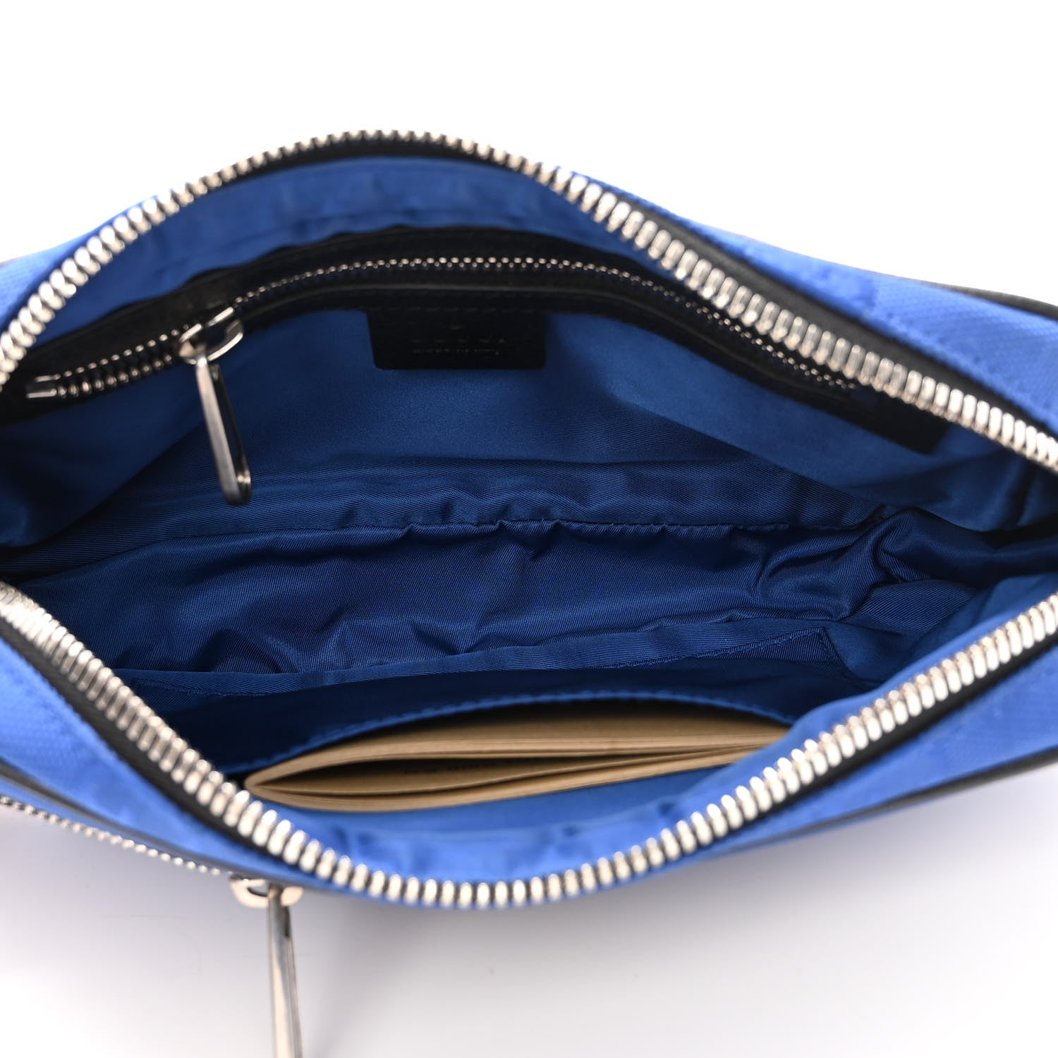 Gucci Econyl Nylon Monogram Off The Grid Belt Bag Guilted Blue Black 5 of 10