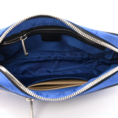 Gucci Econyl Nylon Monogram Off The Grid Belt Bag Guilted Blue Black 5 of 10
