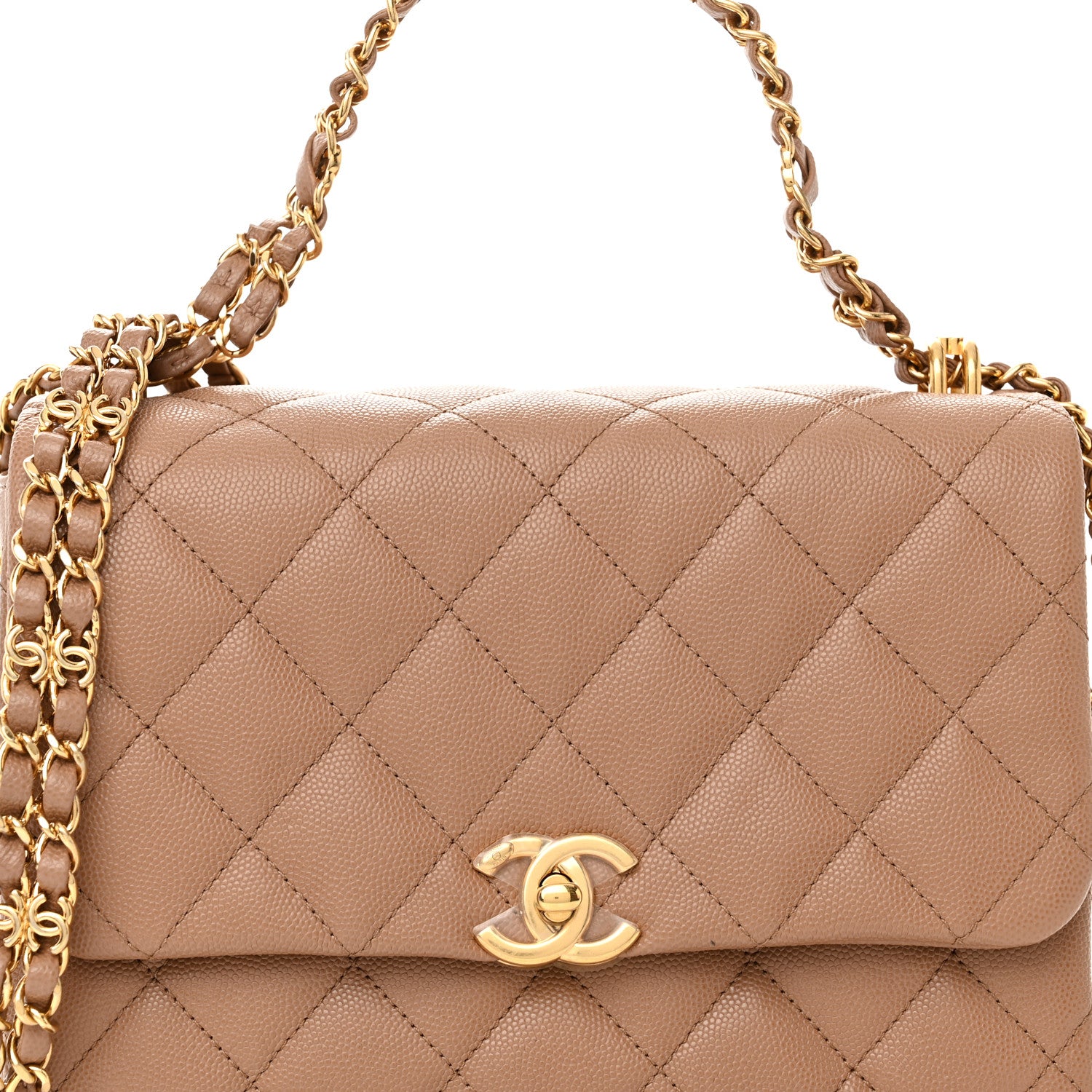 Chanel Caviar Quilted Coco First Flap Beige 8 of 11