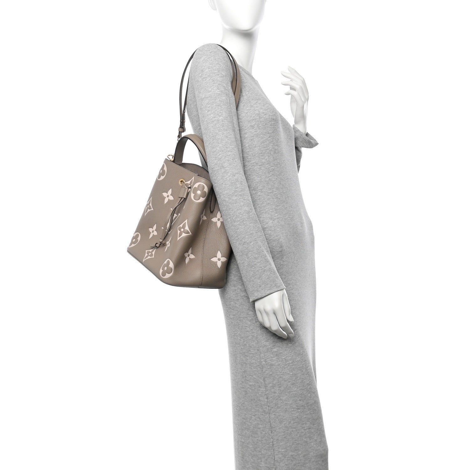 Louis Vuitton Empreinte Monogram Giant Neonoe MM Tourterelle Creme 2 of 10