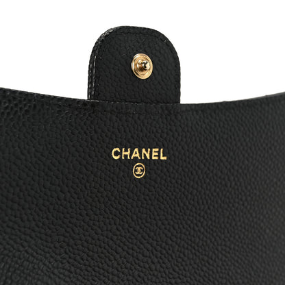 Chanel Caviar Quilted Large Gusset Flap Wallet Black 6 of 10