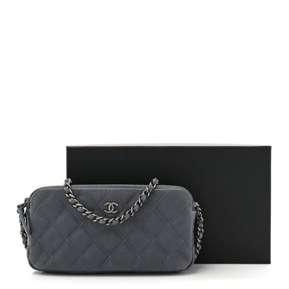 Chanel Caviar Quilted Small Clutch With Chain Grey 13 of 13