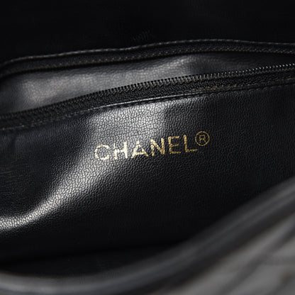 Chanel Lambskin Quilted Shopper Tote Black 5 of 9