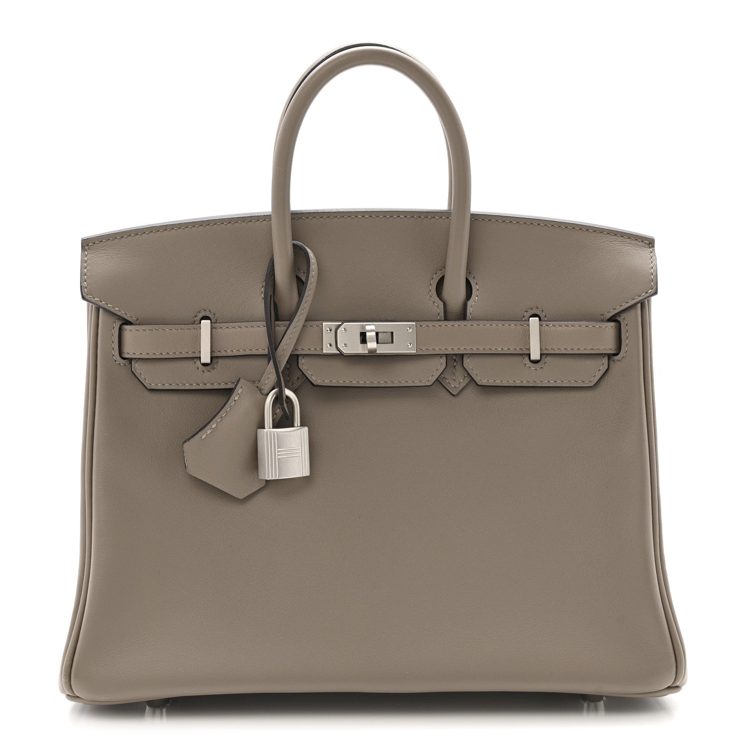 Hermes Swift Horseshoe Birkin 25 Gris Asphalte Gris Perle 1 of 17