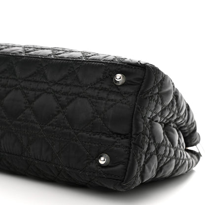 Christian Dior Satin Cannage Charming Lock Flap Shoulder Bag Black 12 of 15