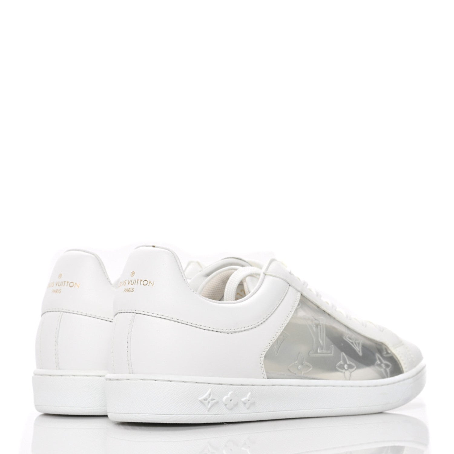 Louis Vuitton Calfskin Transparent Monogram Luxembourg Sneakers 38 White 4 of 9