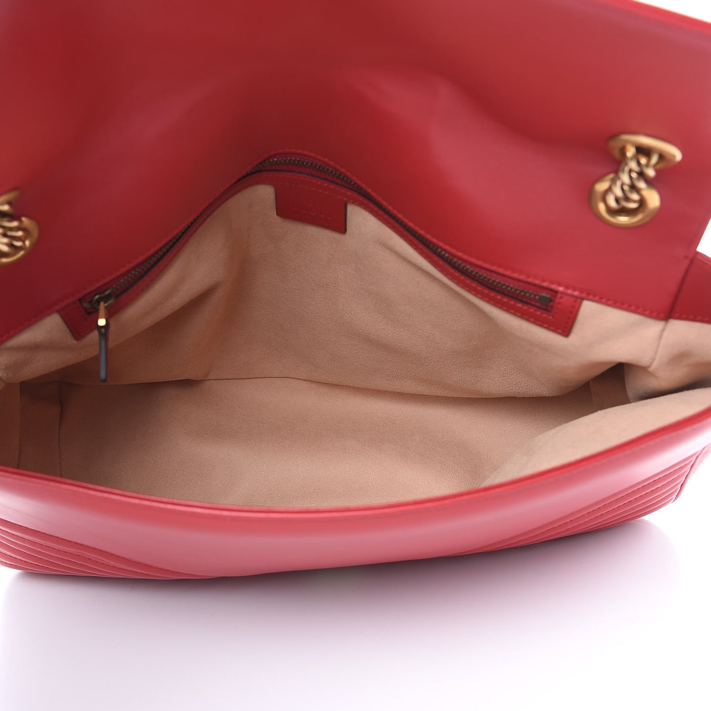Calfskin Matelasse Large GG Marmont Shoulder Bag Hibiscus Red