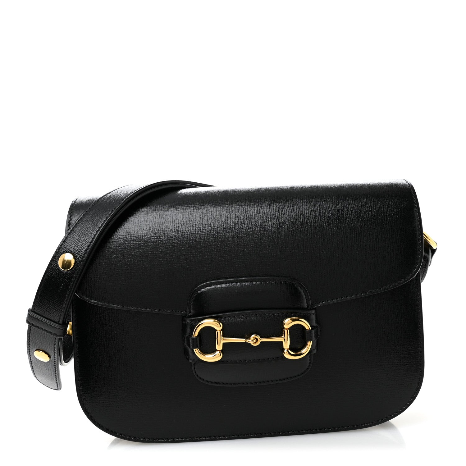 Gucci Azalea Calfskin Horsebit 1955 Shoulder Bag Black 1 of 10