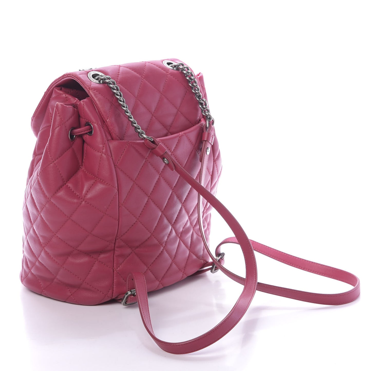 Lambskin Quilted Daily Supple Backpack Fuchsia