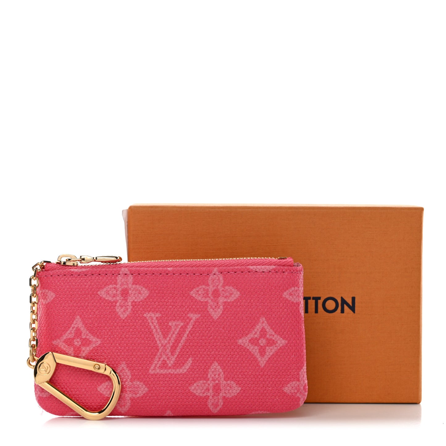 Monogram Origine Key Pouch Rose Ruban
