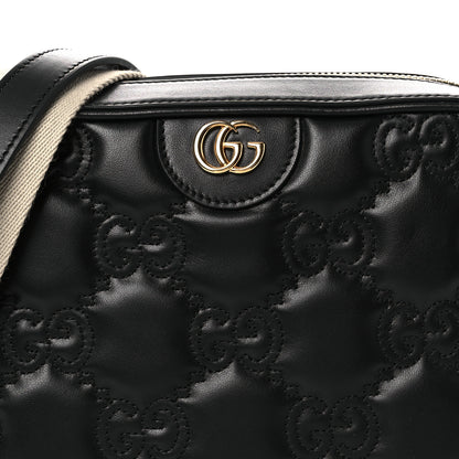 Gucci Calfskin GG Matelasse Shoulder Bag Black Natural 8 of 11