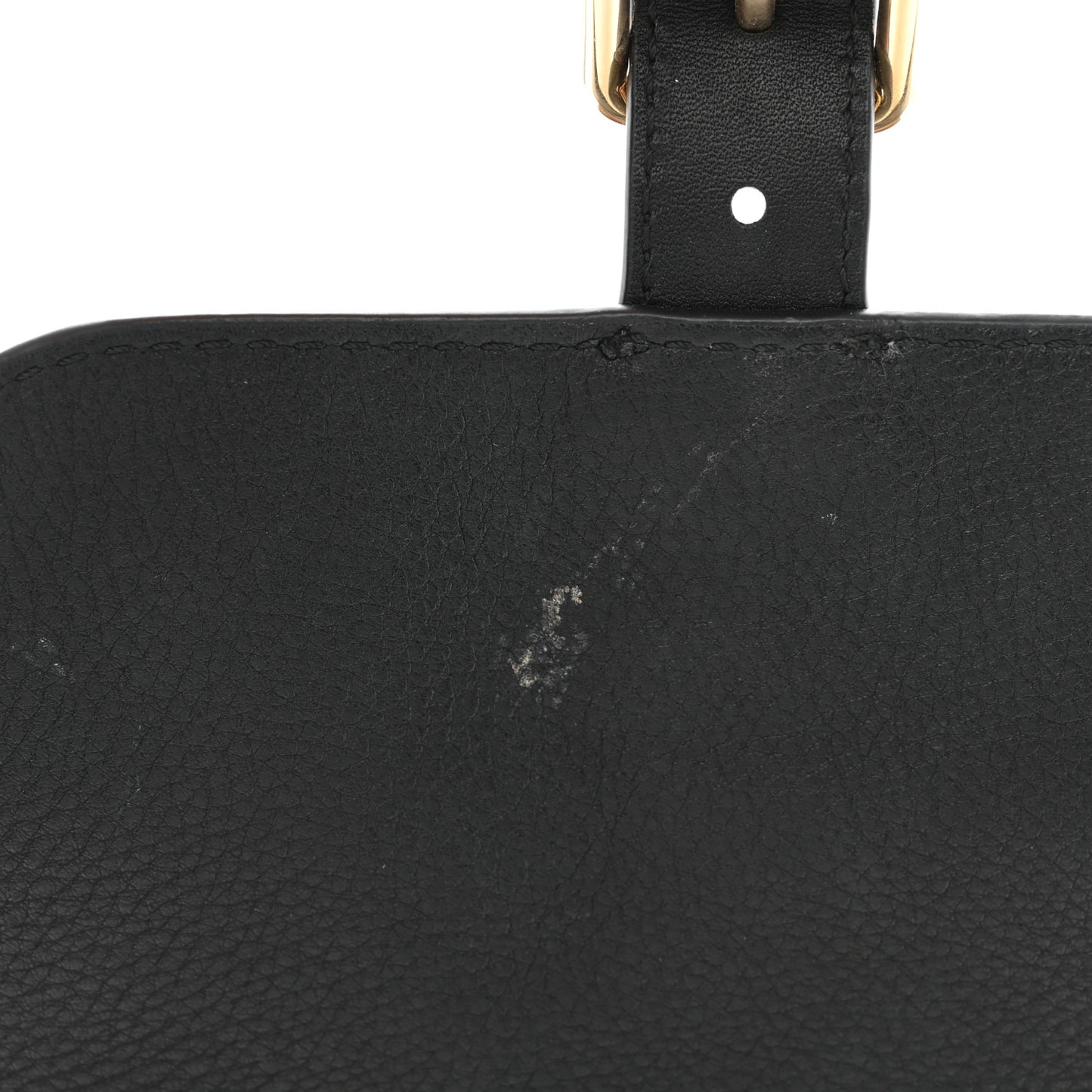 Mega Check Grainy Calfskin Small Gowan Messenger Bag Black