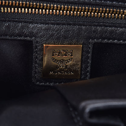 MCM Grainy Lambskin Crystal Studded Small Stark Backpack Black 6 of 8