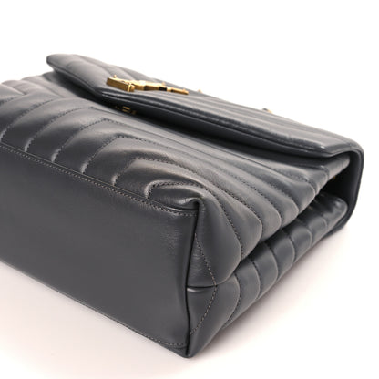 Saint Laurent Calfskin Y Quilted Monogram Medium Loulou Chain Satchel Earth 10 of 10
