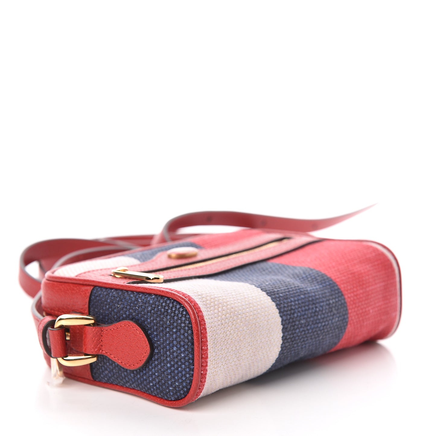 Canvas Sylvie Stripe Mini Ophidia Camera Bag Mystic White Hibiscus Red Maritime