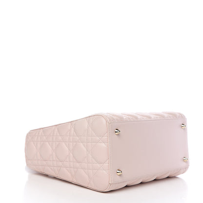 Christian Dior Lambskin Cannage Medium Lady Dior Light Pink 3 of 9
