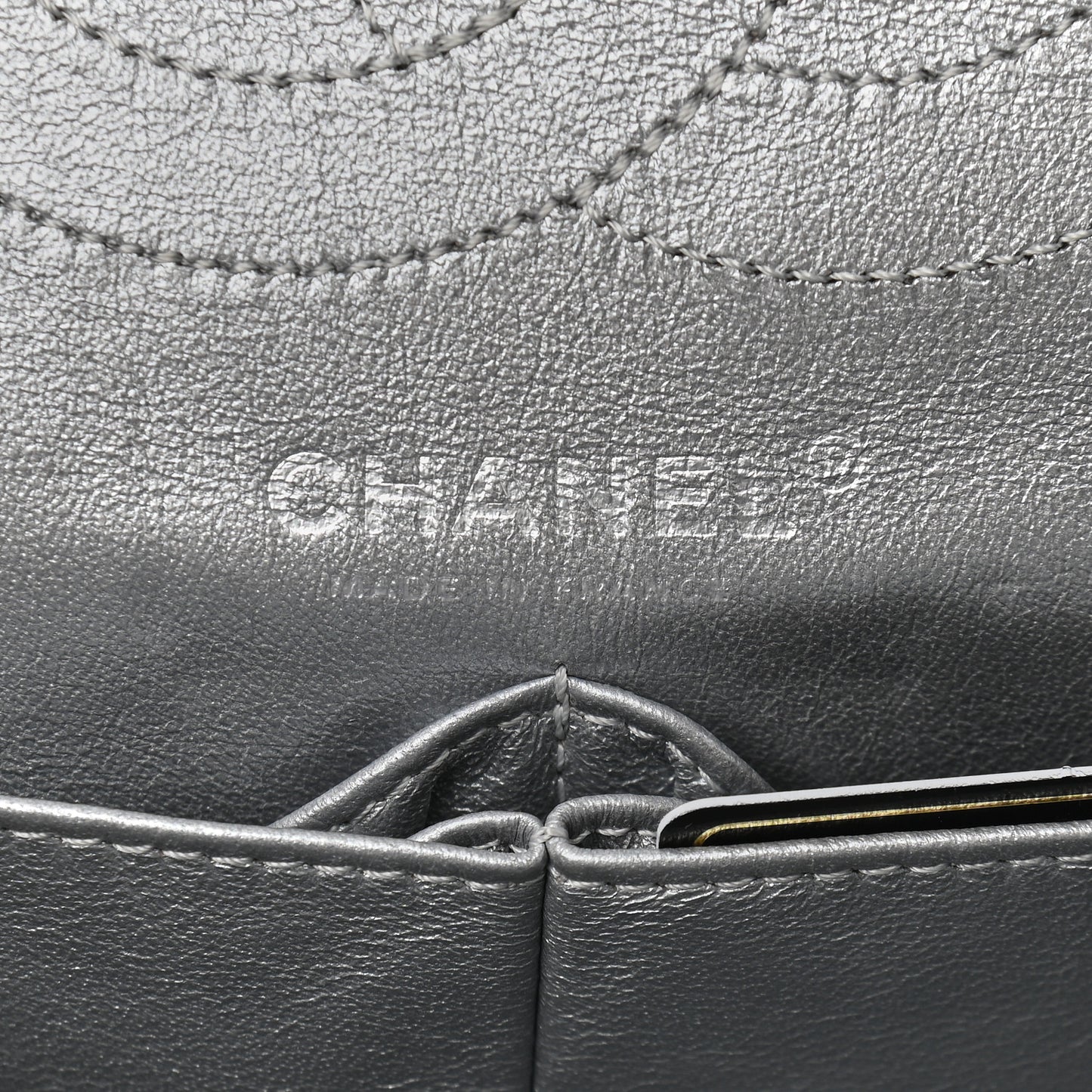 Metallic Aged Calfskin Quilted 2.55 Reissue 226 Flap Silver