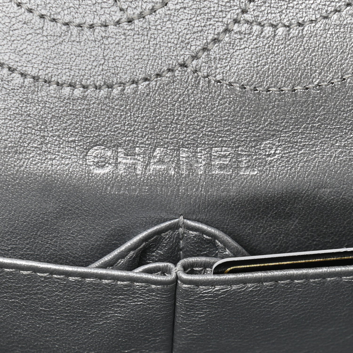 Chanel Metallic Aged Calfskin Quilted 2.55 Reissue 226 Flap Silver 5 of 9
