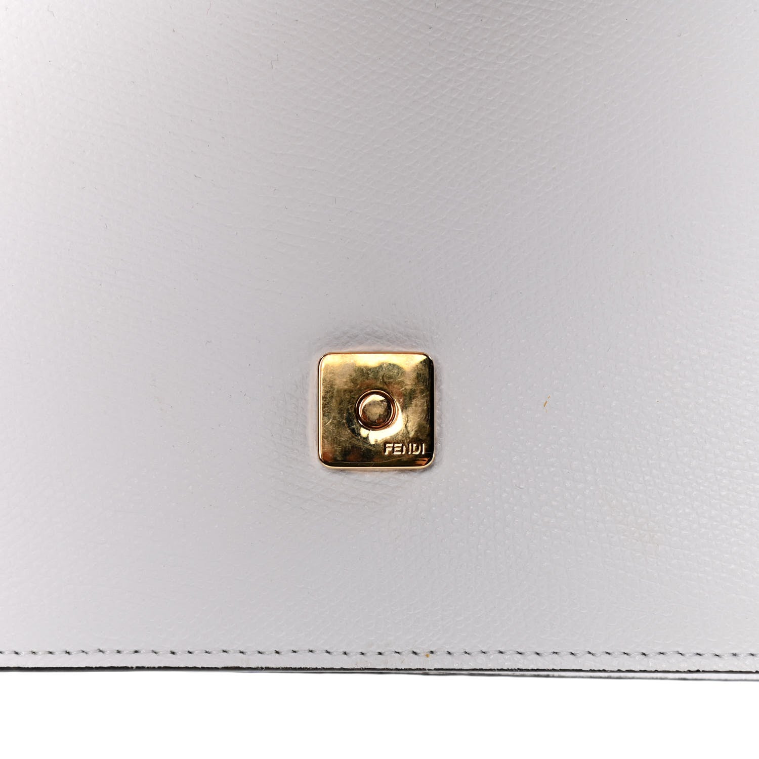 Fendi Vitello Cruise F is Fendi FF 1974 Embossed Medium Envelope Wallet On Chain Optical White Maya Black 16 of 16