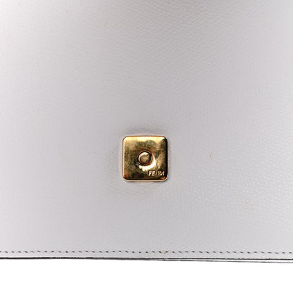 Fendi Vitello Cruise F is Fendi FF 1974 Embossed Medium Envelope Wallet On Chain Optical White Maya Black 16 of 16