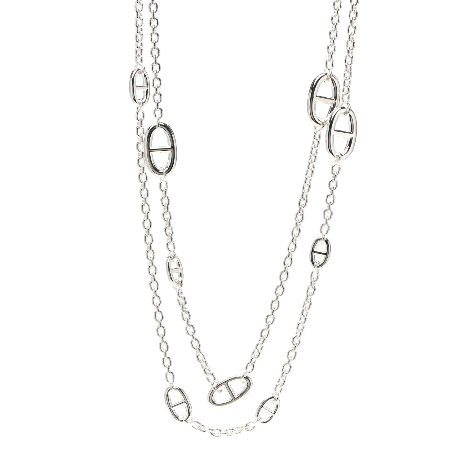Hermes Sterling Silver Farandole Necklace 120 1 of 5