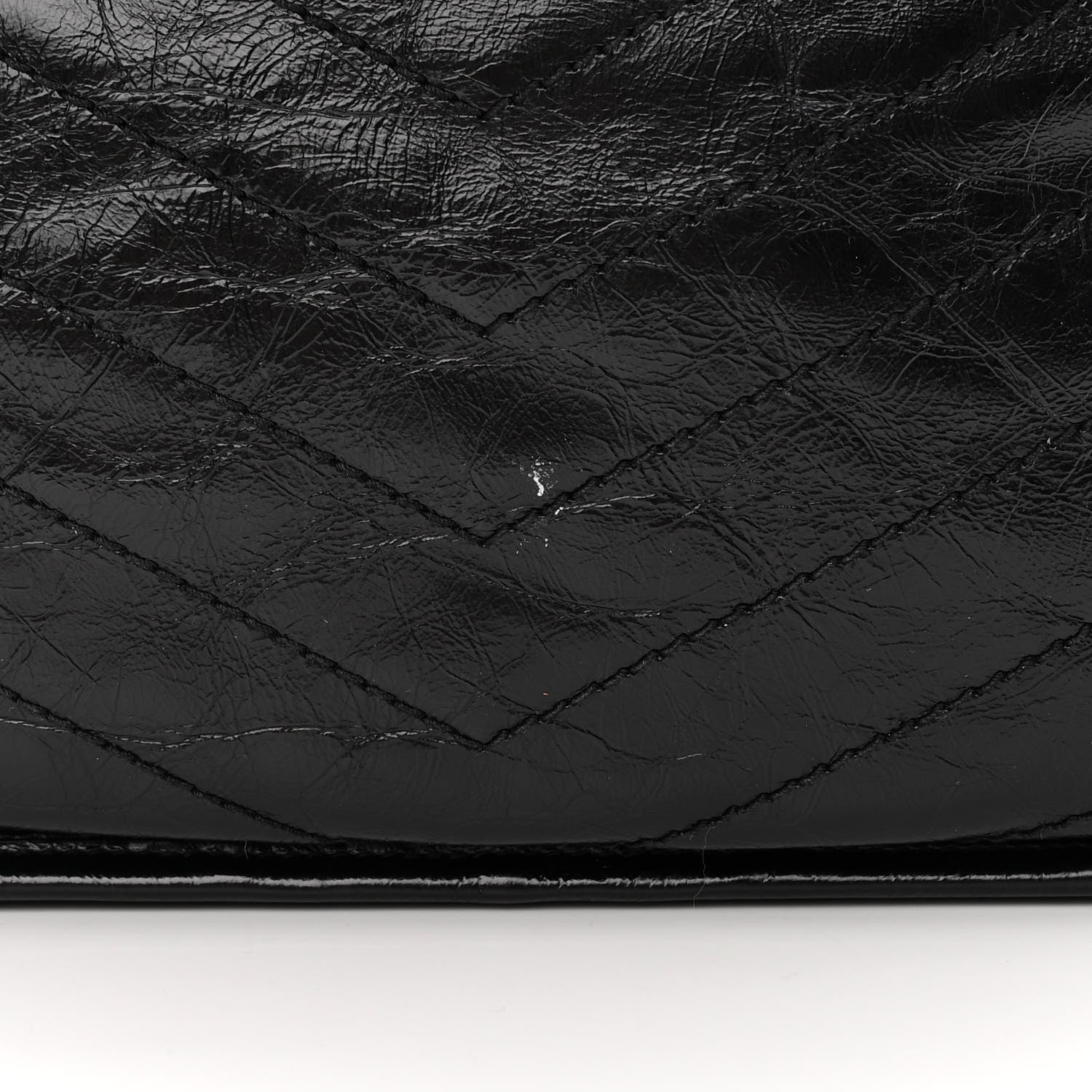 Saint Laurent Crinkled Calfskin Matelasse Monogram Large Niki Chain Satchel Black 12 of 12