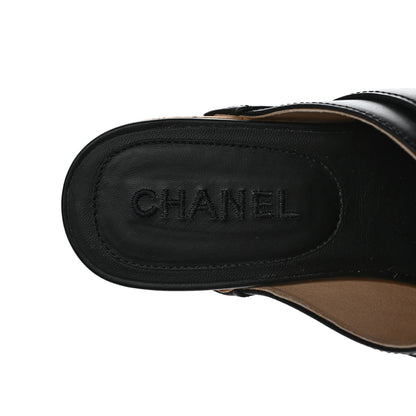 Chanel Calfskin CC Turn Lock Clogs 38 Black 7 of 7