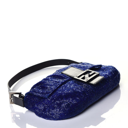Fendi Beaded Baguette Blue 4 of 11