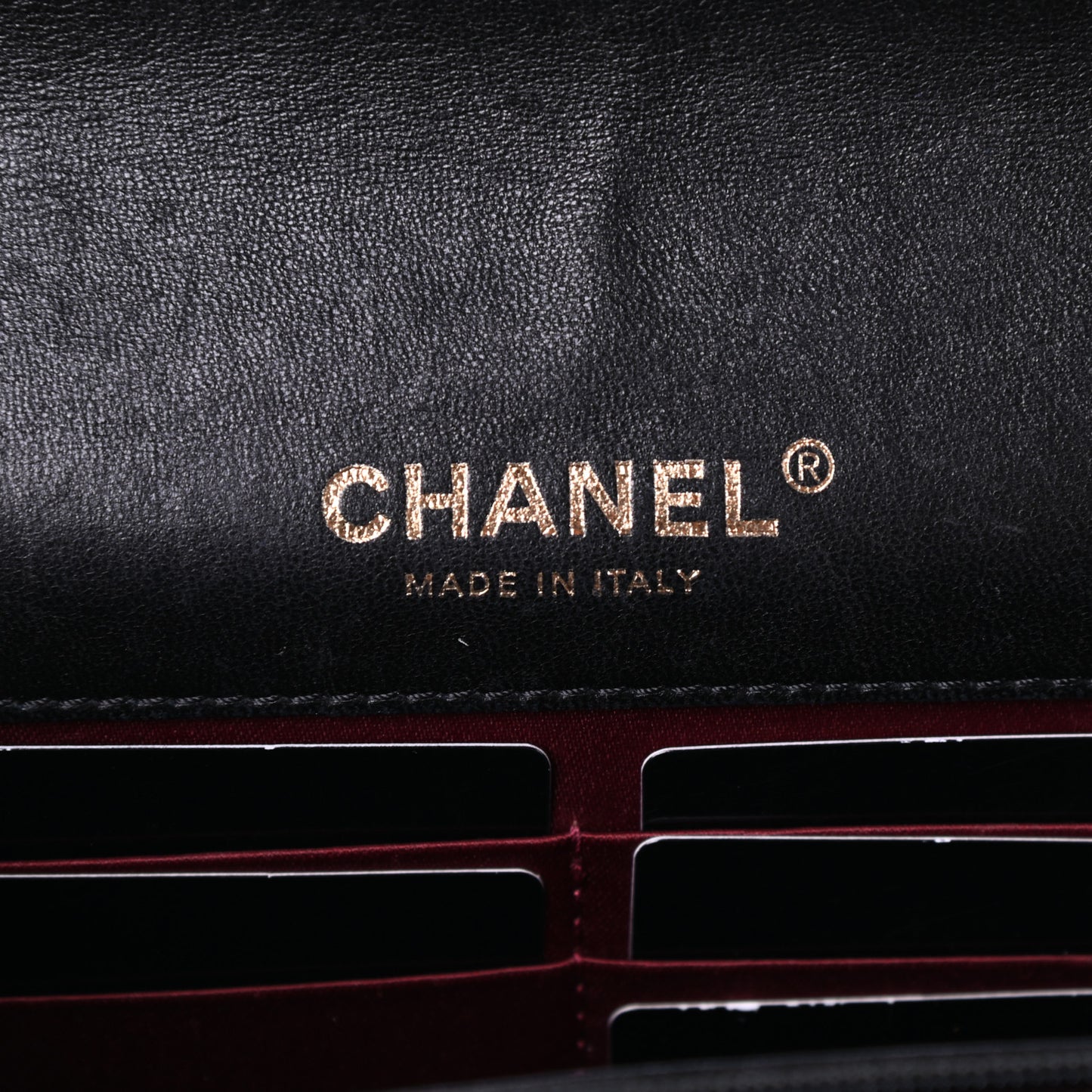 Lambskin Quilted Golden Class Wallet on Chain WOC Black