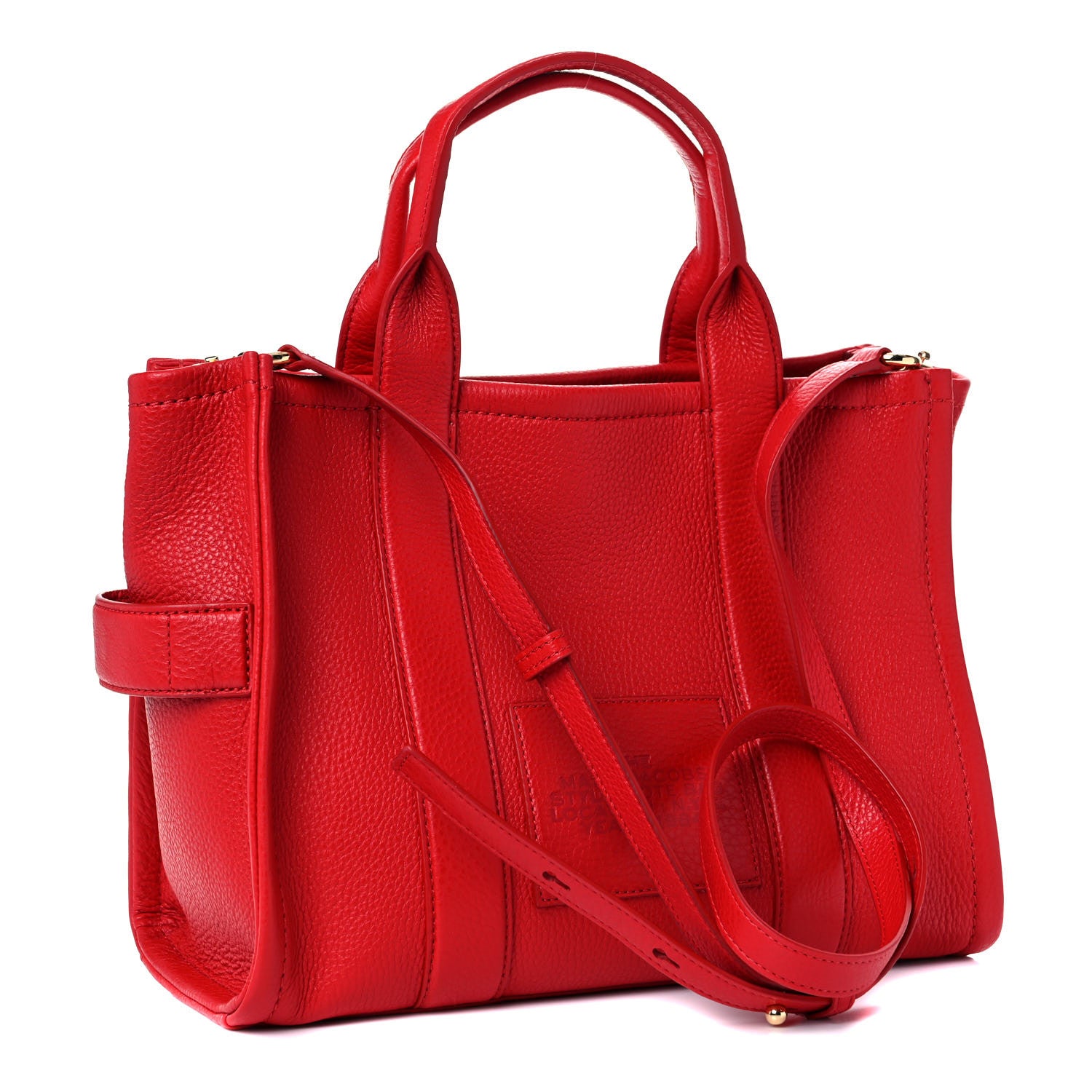 Marc Jacobs Grained Calfskin Medium The Tote Bag Red 3 of 9