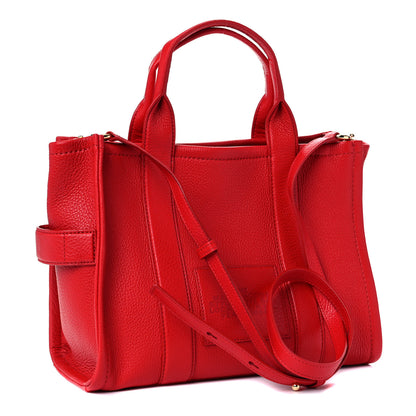 Marc Jacobs Grained Calfskin Medium The Tote Bag Red 3 of 9