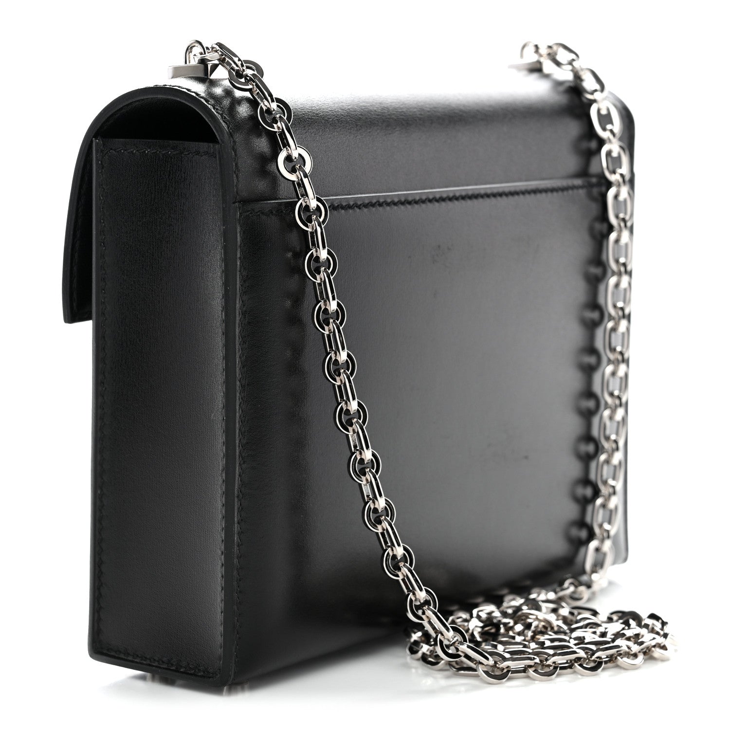 Hermes Box Mini Verrou Chaine Bag Black 3 of 12