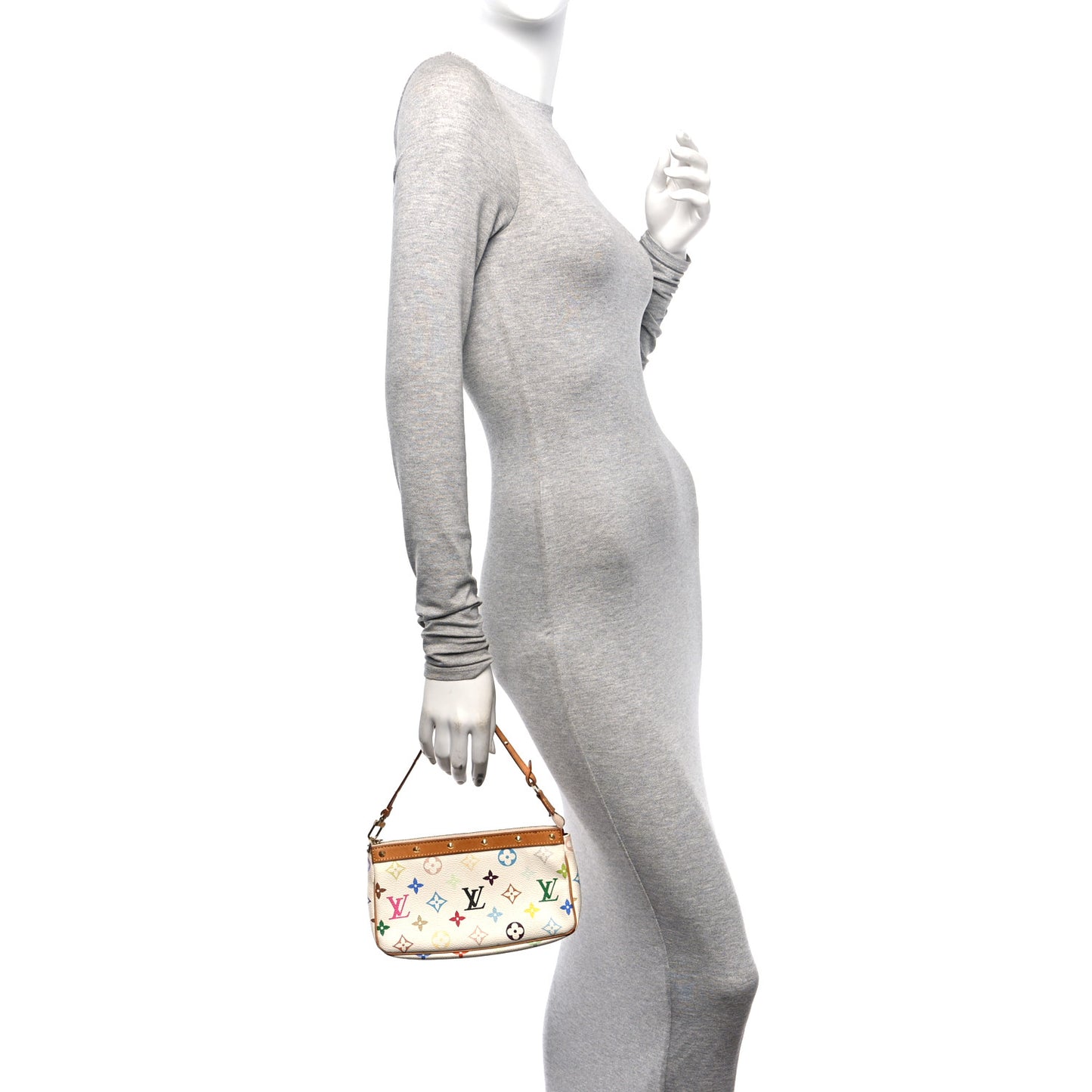 Monogram Multicolor Pochette Accessories White