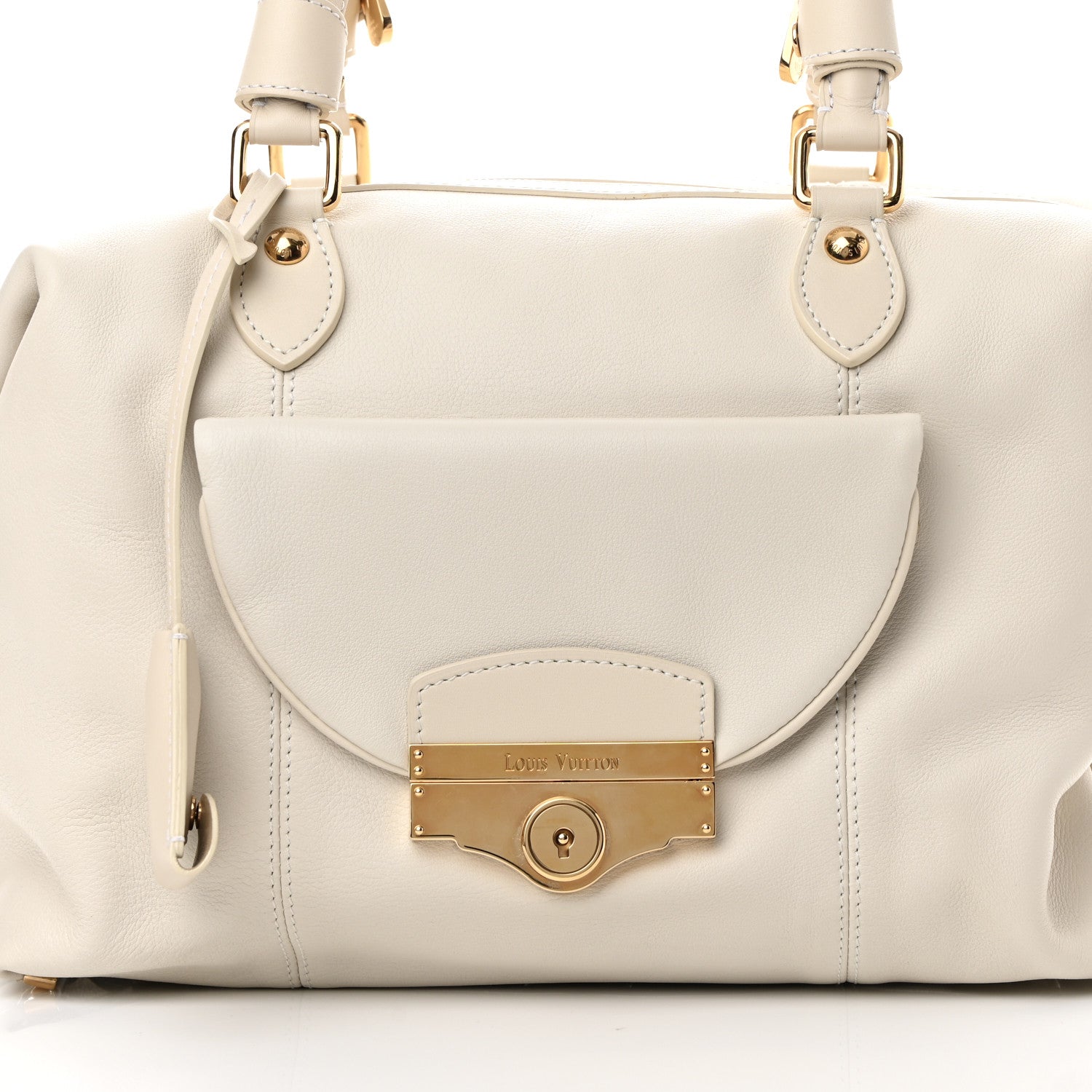 Louis Vuitton Calfskin Sac Louis White 7 of 9