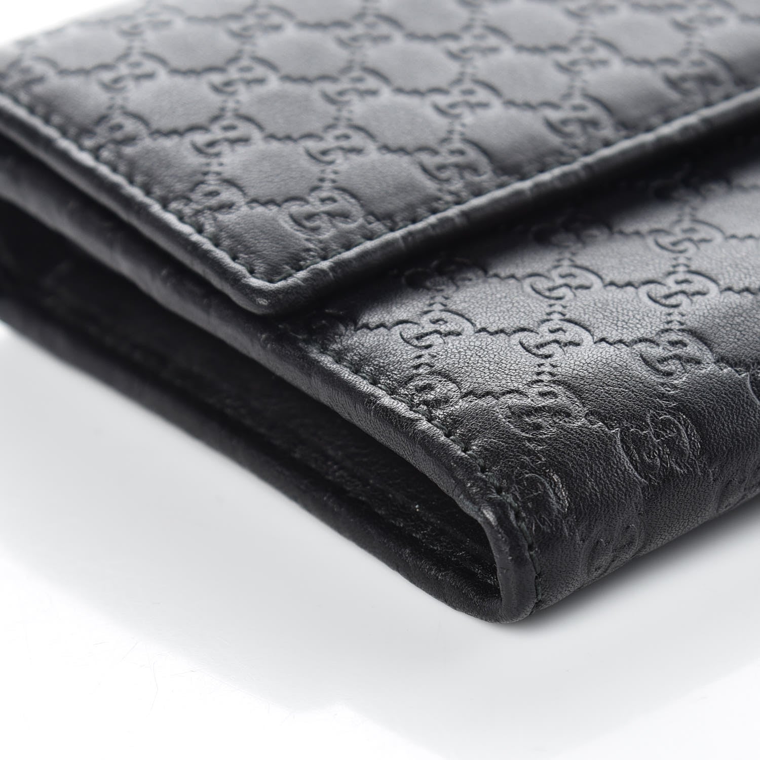 Gucci Soft Microguccissma Dice Continental Flap Wallet Black 5 of 9