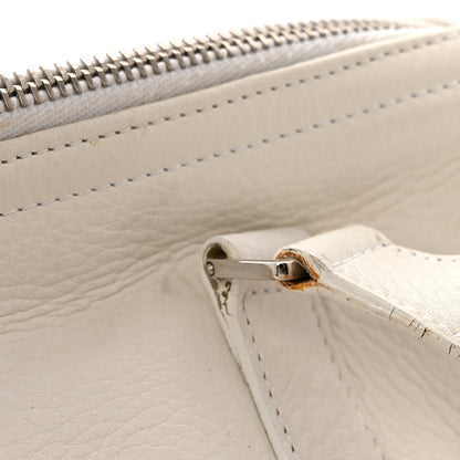 Christian Dior Calfskin Logo Charms Boston White 12 of 15