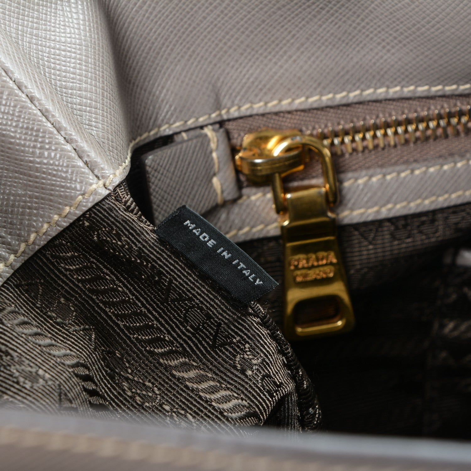 Prada Saffiano Lux Large Tote Argilla 7 of 10