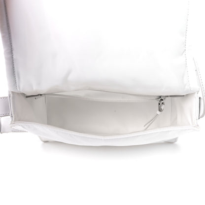 Prada Re-Nylon Vitello Padded Small Flap Shoulder Bag White 5 of 12
